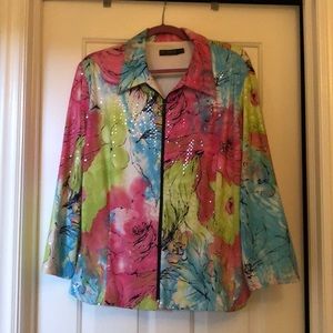 WOMENS COLORFUL SEQUINED JAKCET.